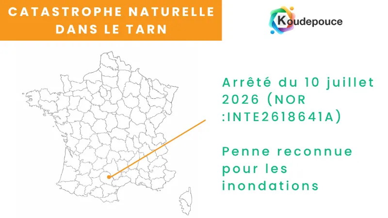 Maison du Tarn à Penne reconnue en catastrophe naturelle le 10 juillet 2026